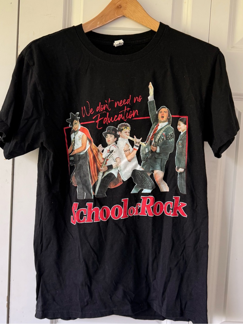 School of Rock Black Graphic Tee - 'We don't need no Education'